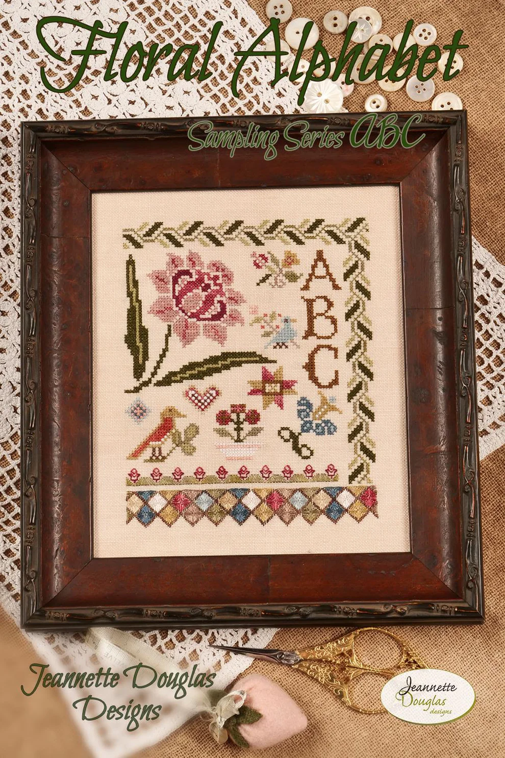 Floral Alphabet Sampling Series ABC Pattern