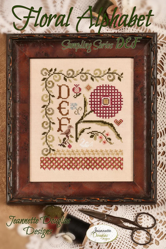 Floral Alphabet Sampling Series DEF Pattern