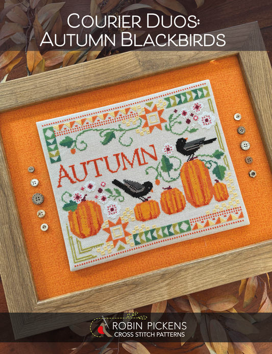 Courier Duos Autumn Blackbirds Pattern