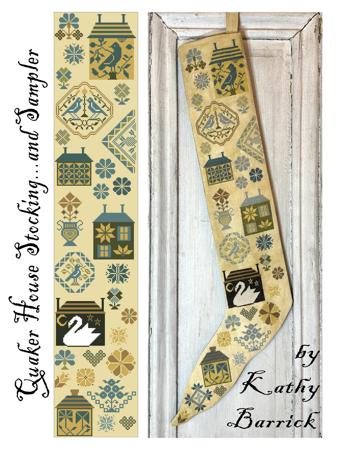 Quaker House Stocking and Sampler Pattern