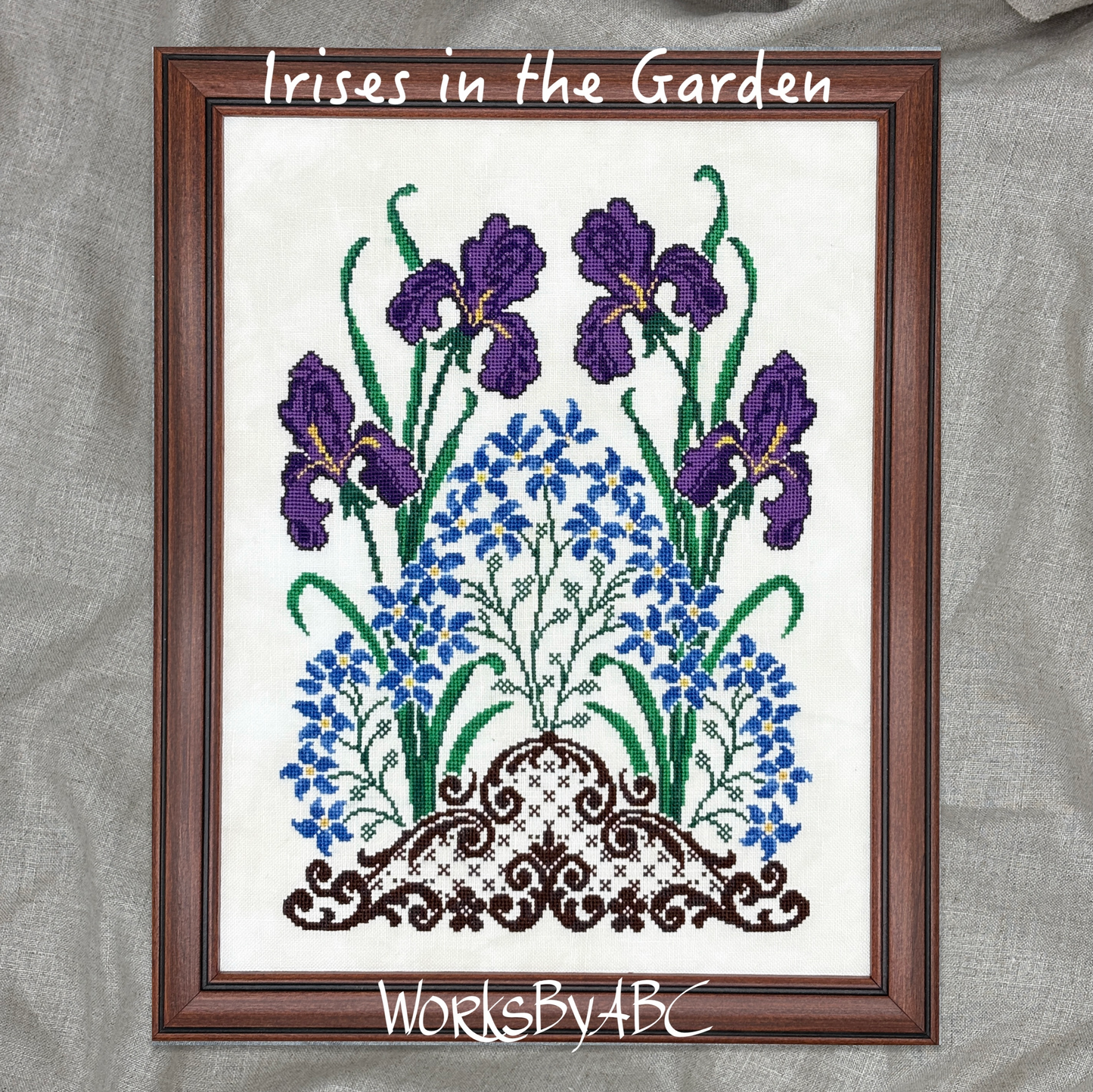 Irises in the Garden Pattern