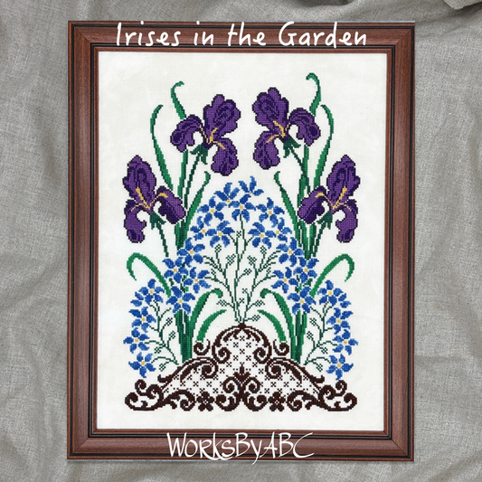 Irises in the Garden Pattern