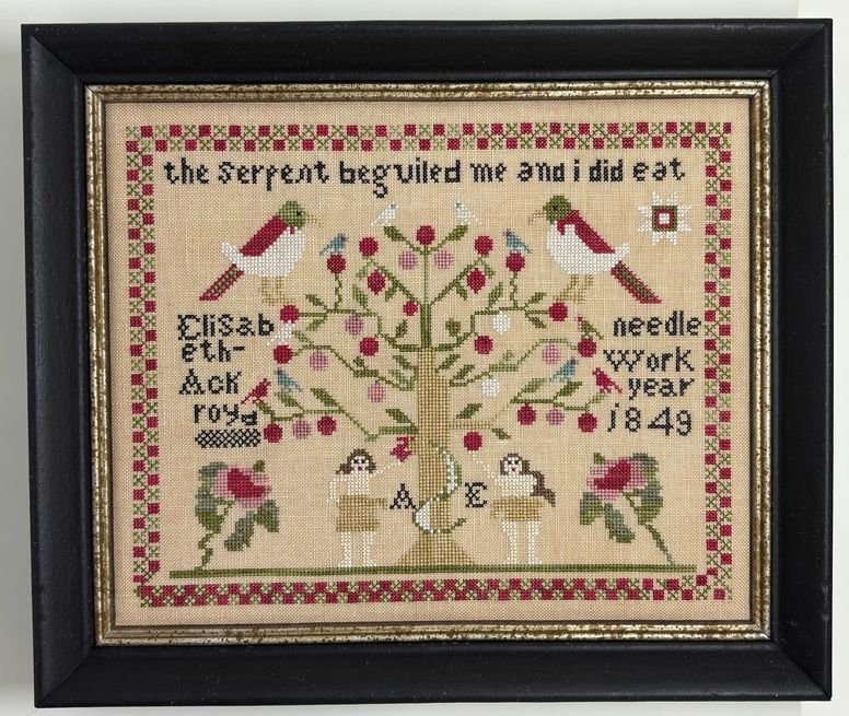 Elizabeth Ackroyd, One Girl Three Samplers Many Sheep Pattern