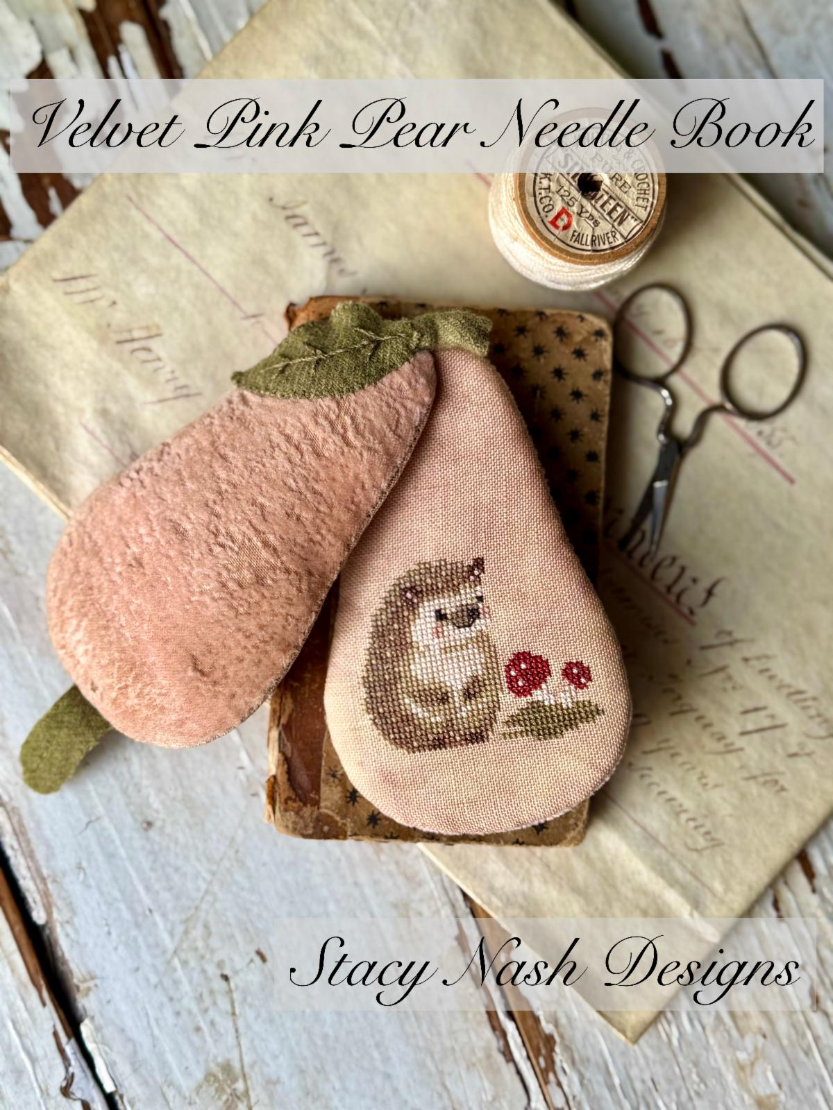 Velvet Pink Pear Needle Book Pattern