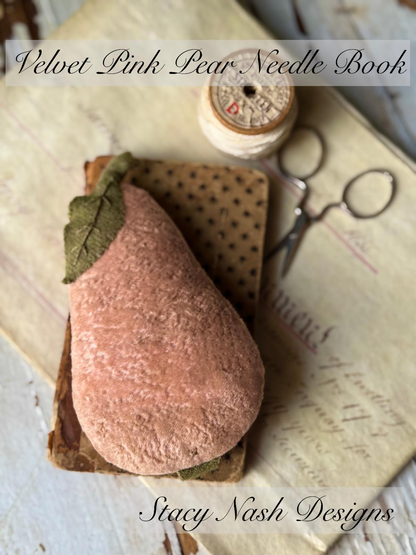 Velvet Pink Pear Needle Book Pattern