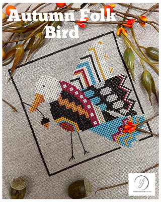 Autumn Folk Bird Pattern