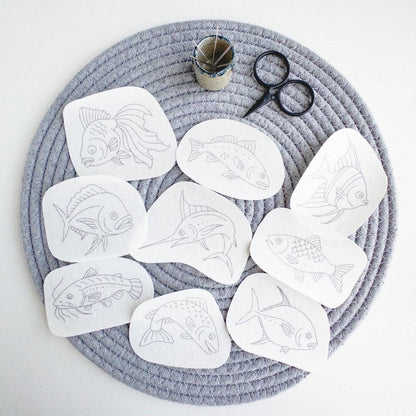 Fish Embroidery Stick and Stitch Pattern