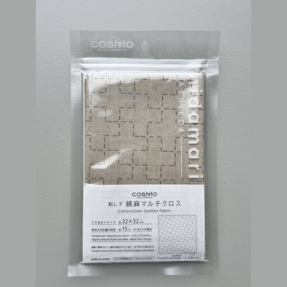 Cosmo Sashiko Preprinted Fabric Off White Circle