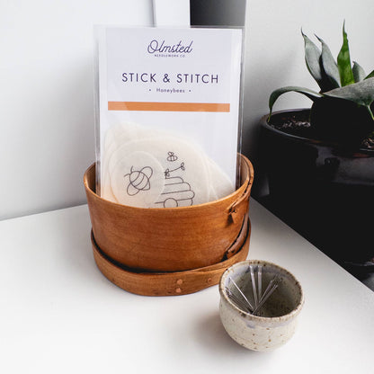 Stick and Stitch Bee Embroidery Pattern