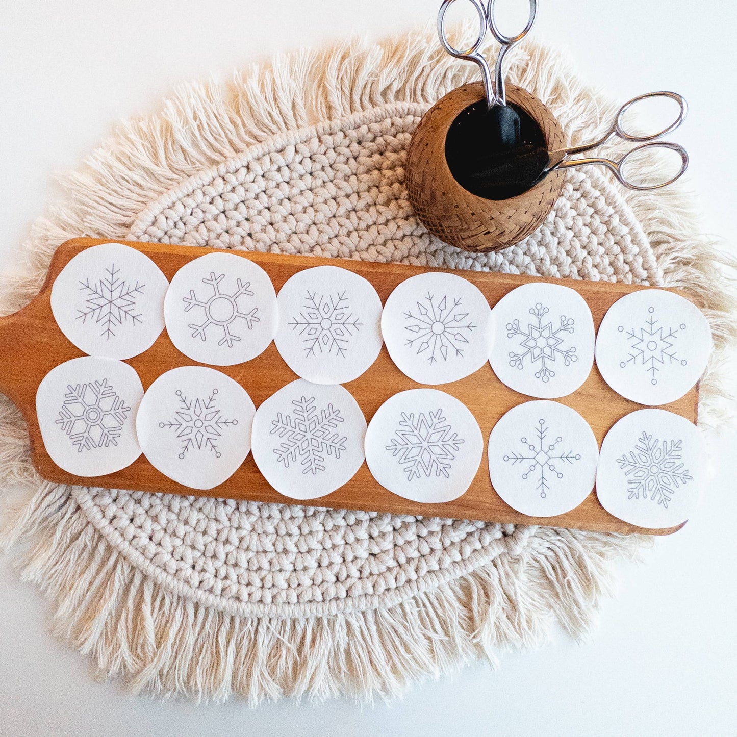 Stick and Stitch Snowflake Embroidery Patterns