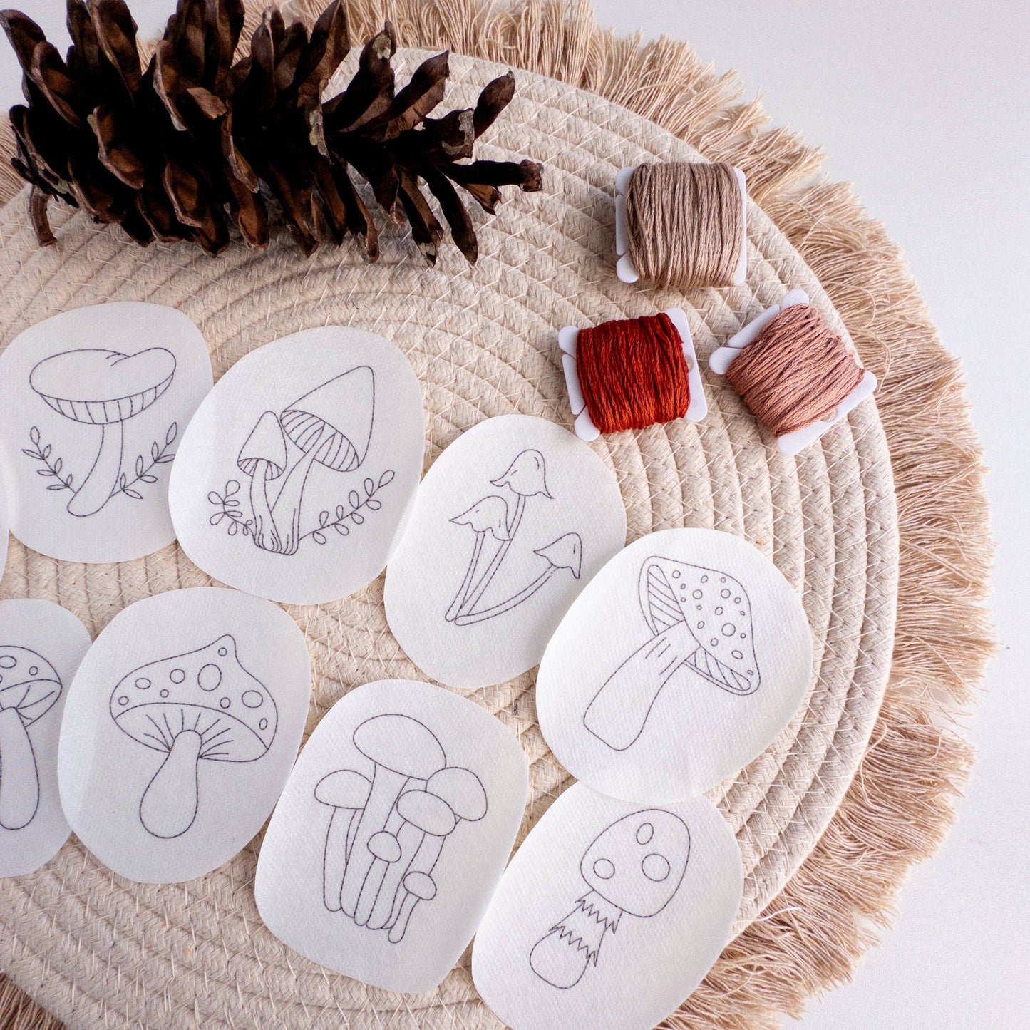 Stick and Stitch Mushroom Embroidery Patterns