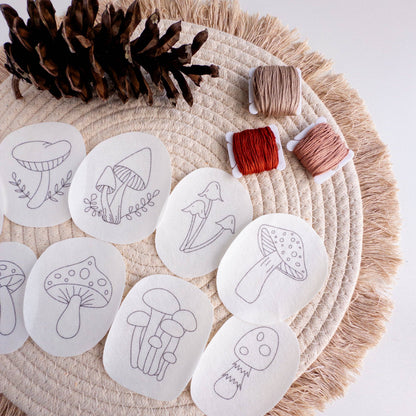 Stick and Stitch Mushroom Embroidery Patterns
