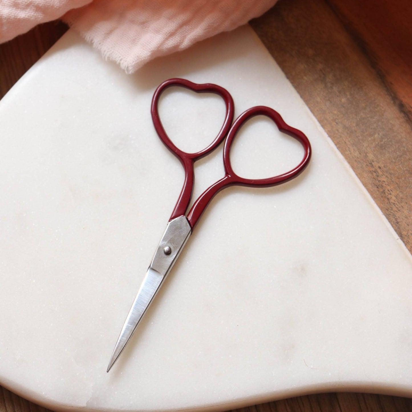 Heart Embroidery Vivid Purple Scissors
