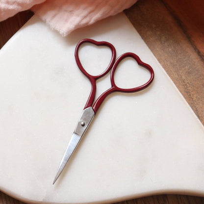 Heart Embroidery Vivid Purple Scissors
