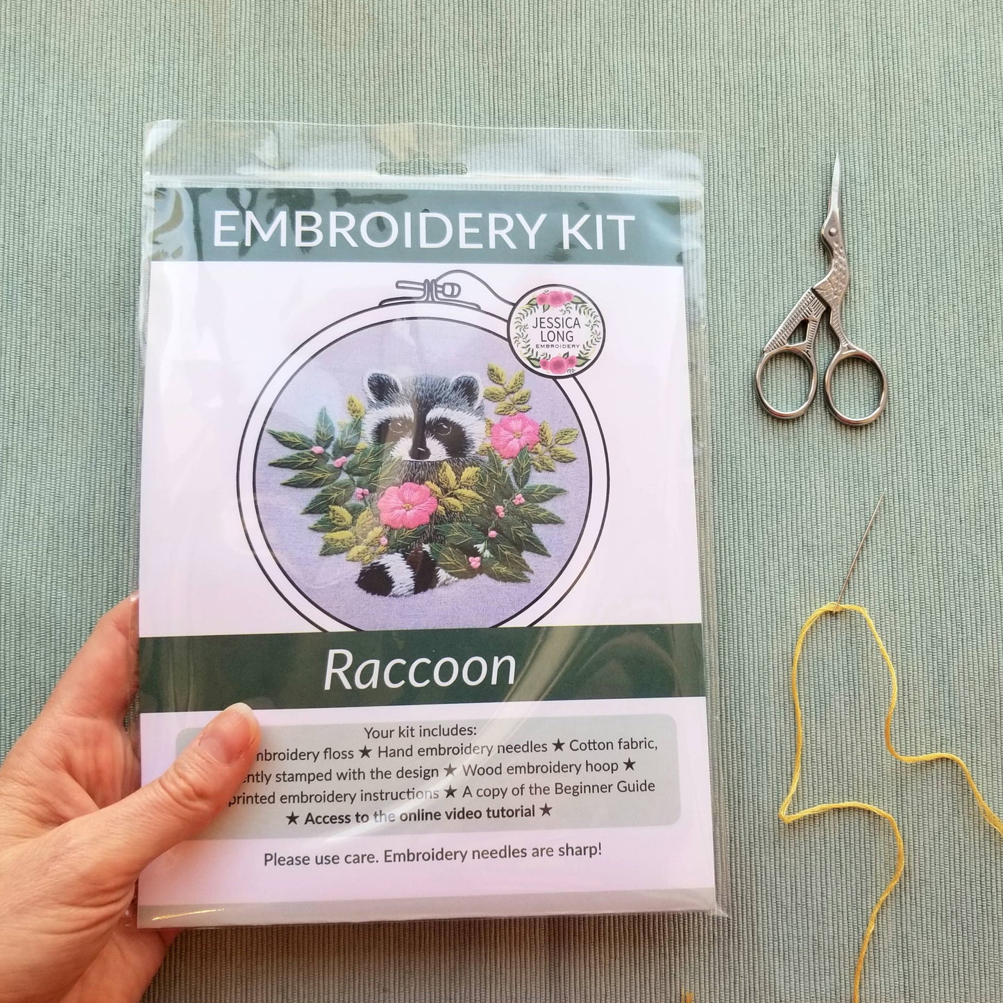 Raccoon Embroidery Kit