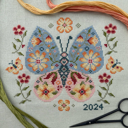 Floral Butterfly Cross Stitch Kit