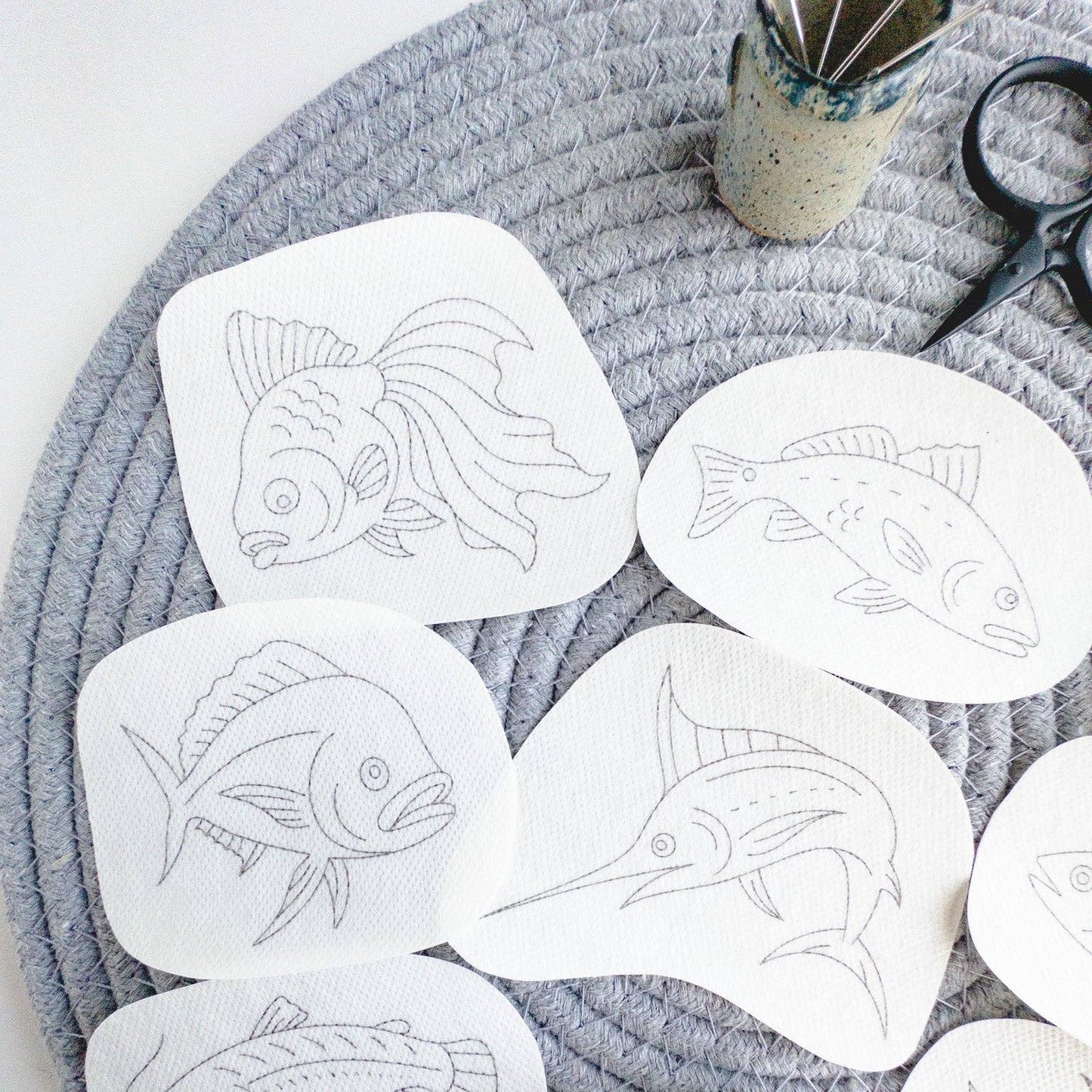 Fish Embroidery Stick and Stitch Pattern