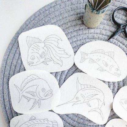 Fish Embroidery Stick and Stitch Pattern