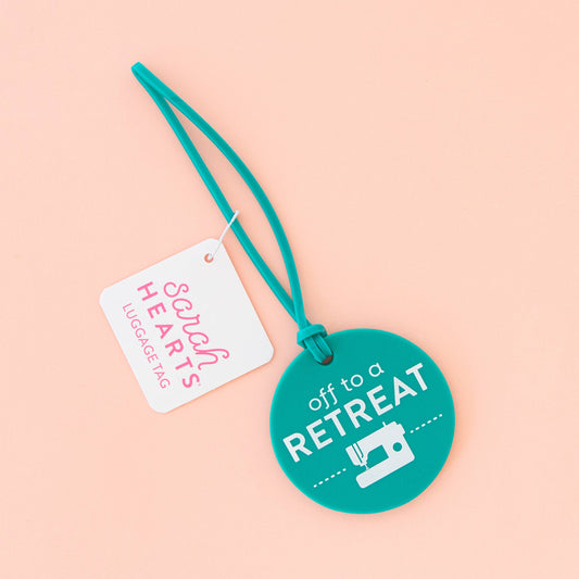 Off to a Retreat Sewing Luggage Tag