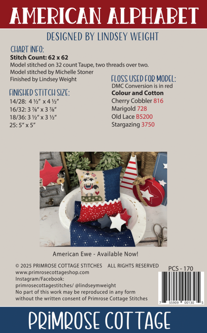 PRE-ORDER American Alphabet Pattern