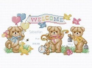 Beary Baby Announcement Pattern