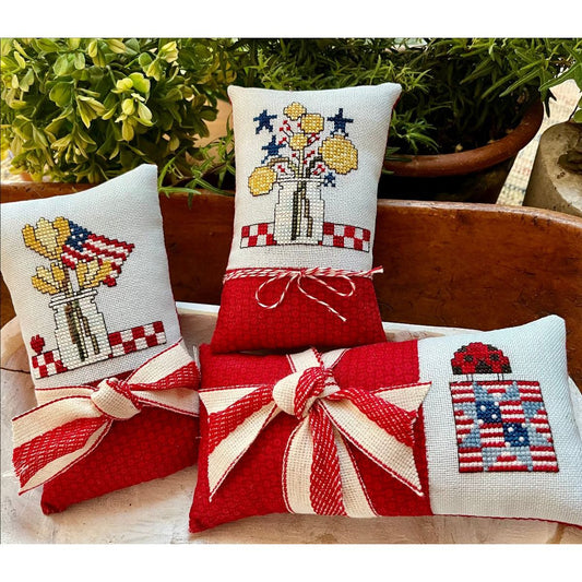 Red White and Bloom Pattern