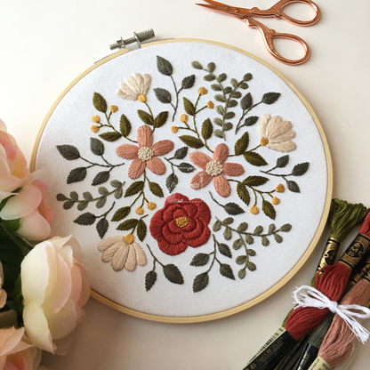 Earthy Botanicals Embroidery Kit