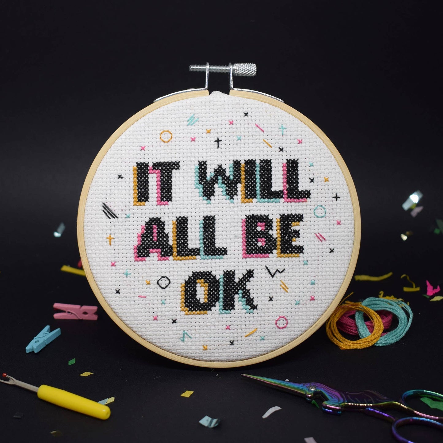 "It Will Be OK" Large Cross Stitch Kit