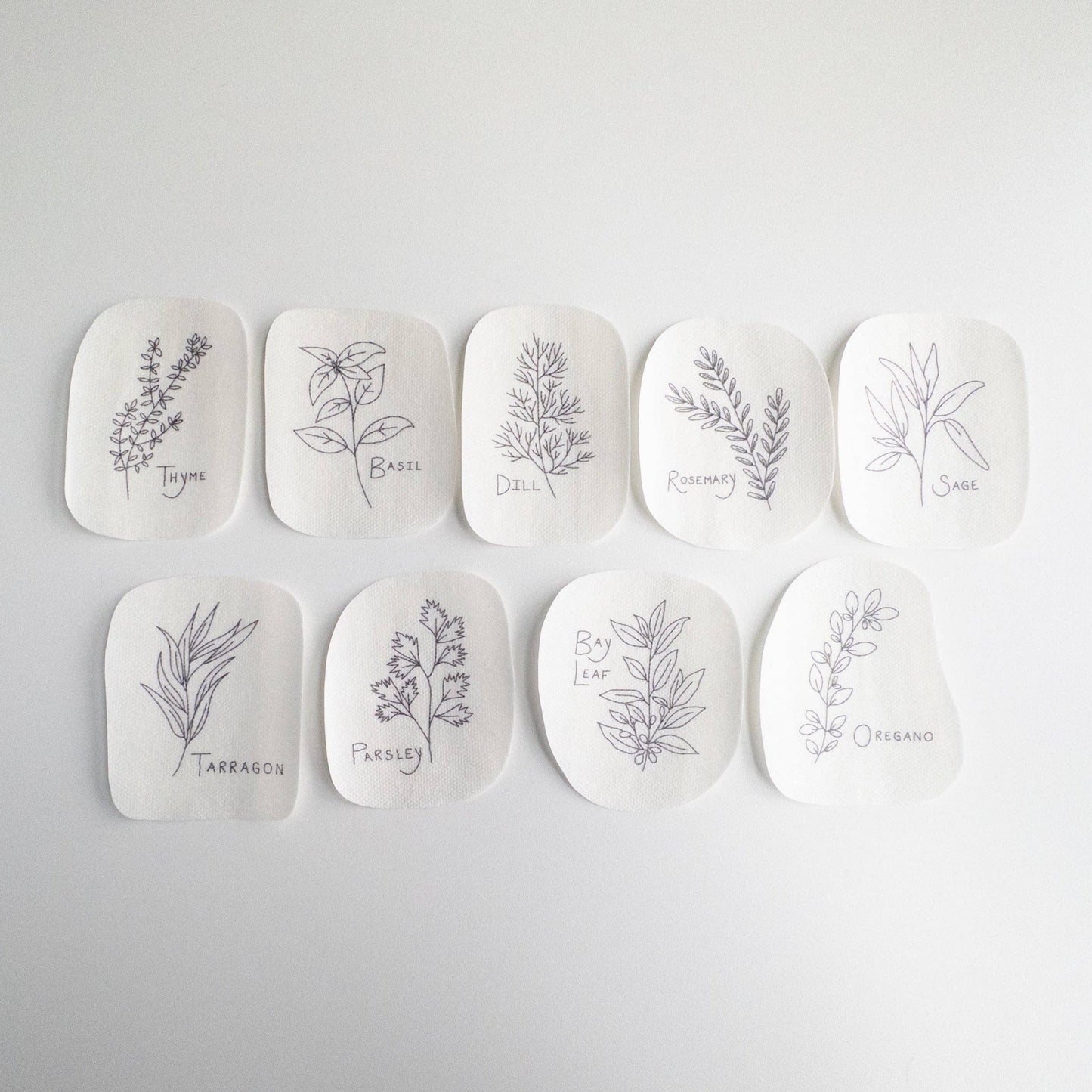 Herb Embroidery Patterns, Stick and Stitch Designs