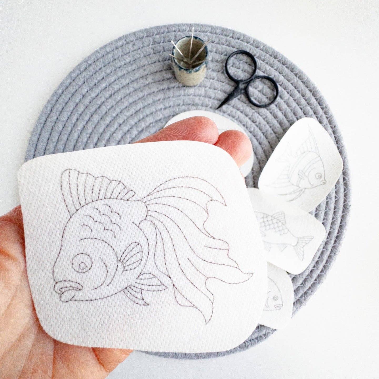 Fish Embroidery Stick and Stitch Pattern