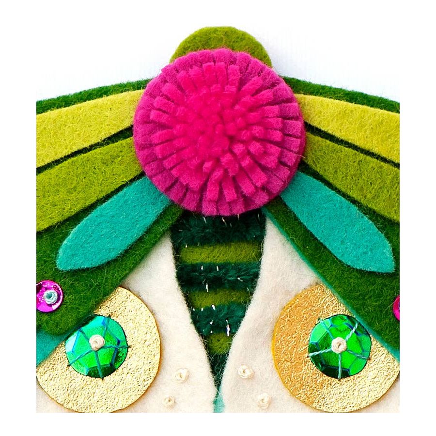 Blue Moth Felt Ornament Kit