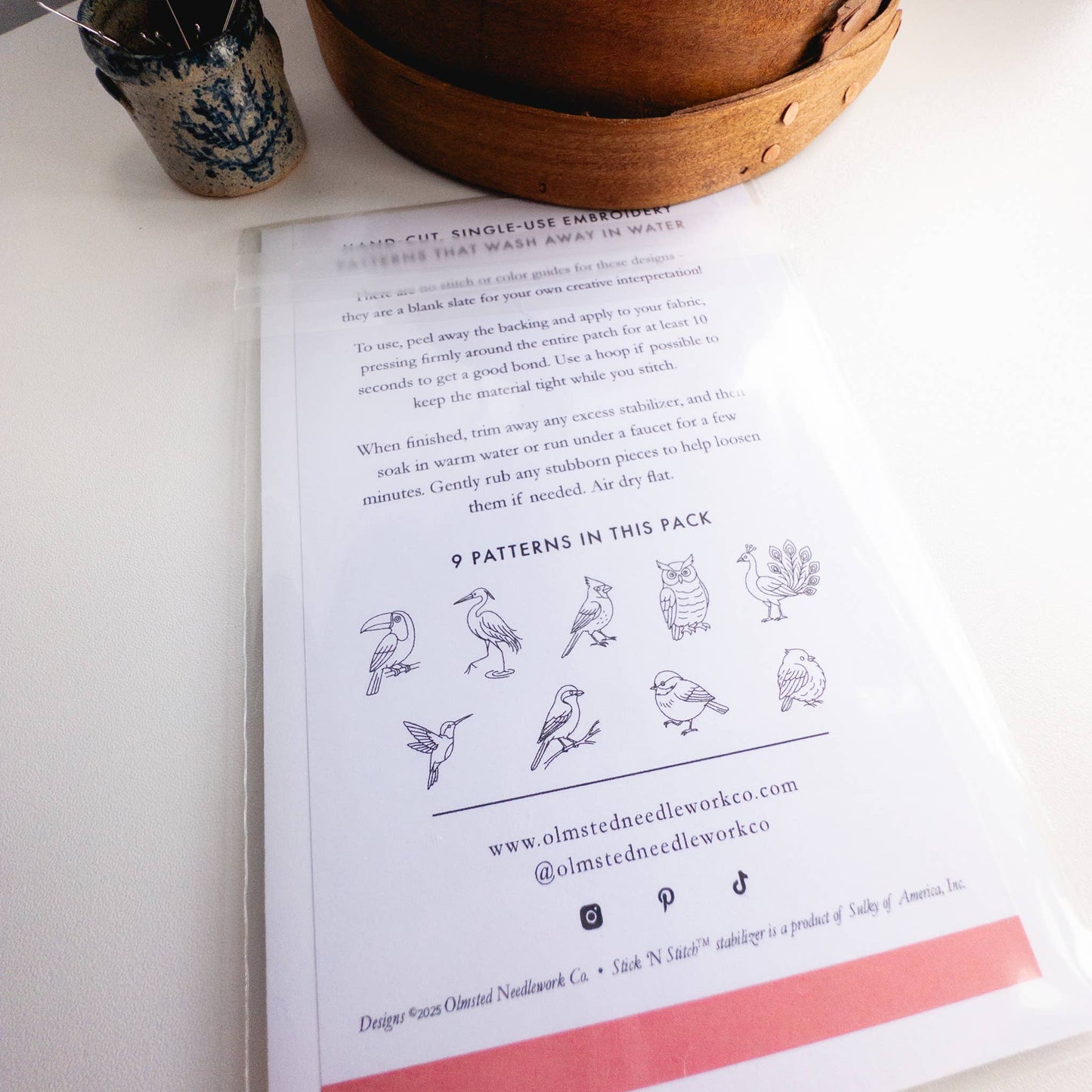 Bird Embroidery Stick and Stitch Patterns