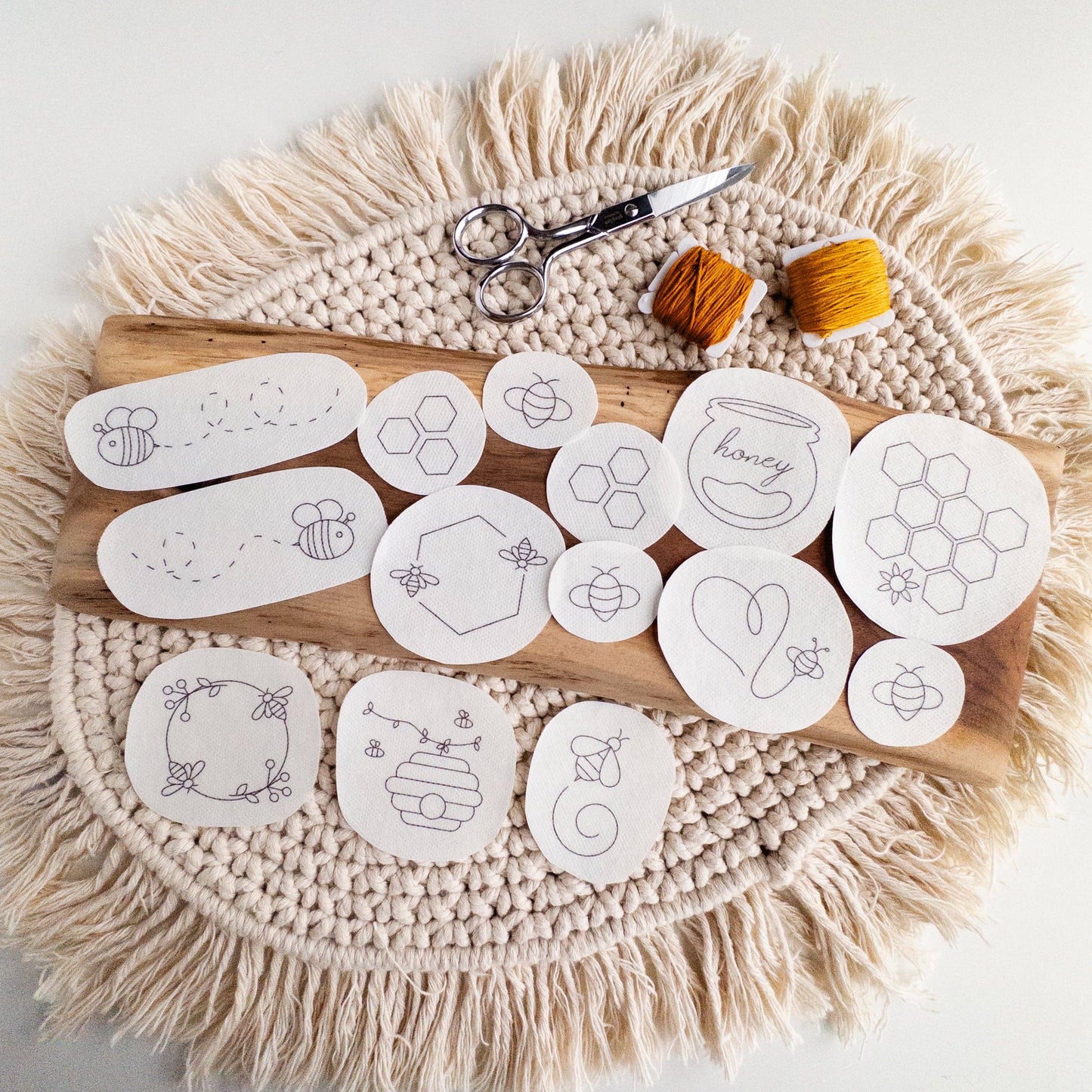 Stick and Stitch Bee Embroidery Pattern