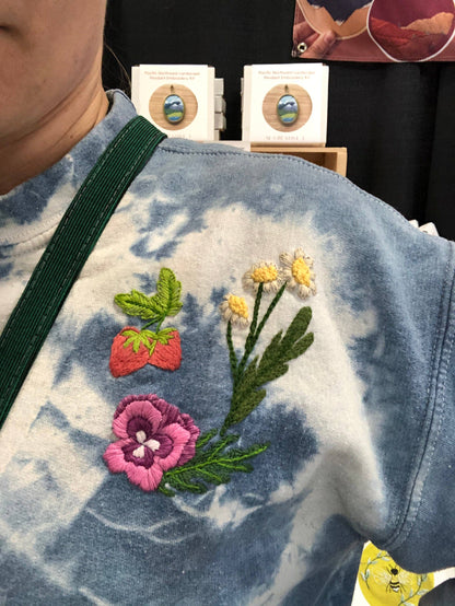 Forest Forage Hand Embroidery Peel Stick & Stitch Pattern