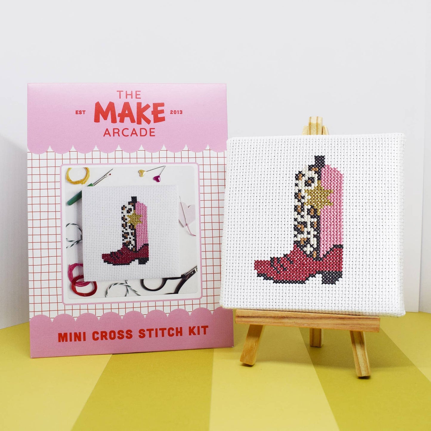 Cowgirl Boot Mini Cross Stitch Kit