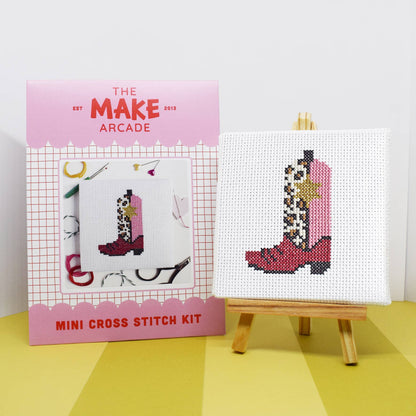 Cowgirl Boot Mini Cross Stitch Kit