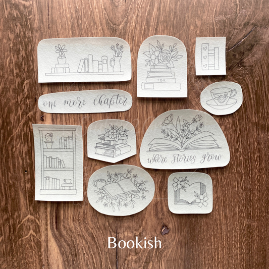 Stick and Stitch Embroidery Designs: Bookish / Large: 6"x11"