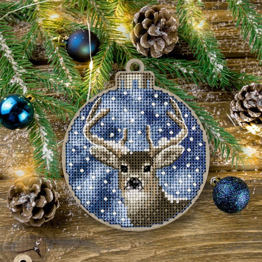 Wood Cross Stitch Kit Deer