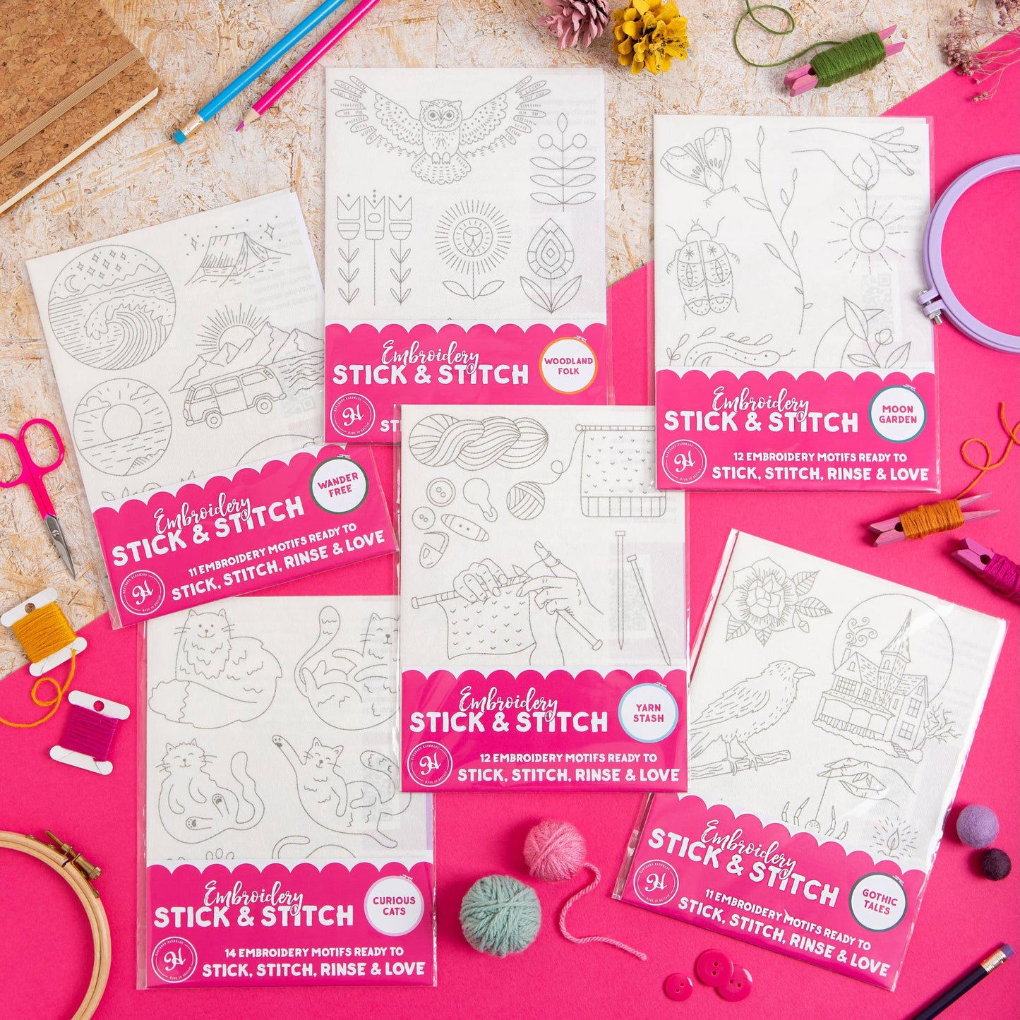 Sewing Circle Stick & Stitch Embroidery Pack