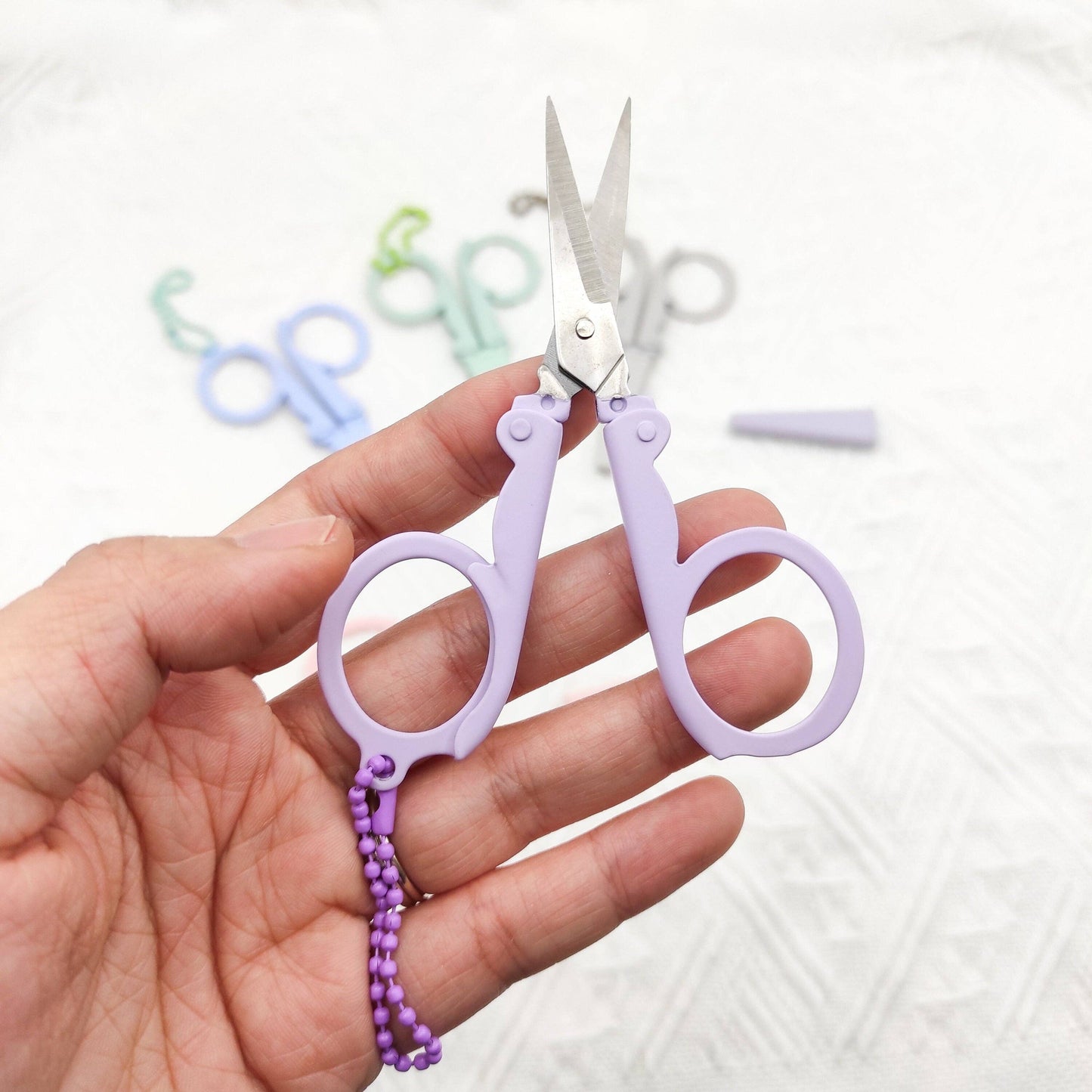 Portable Folding Scissors Blush