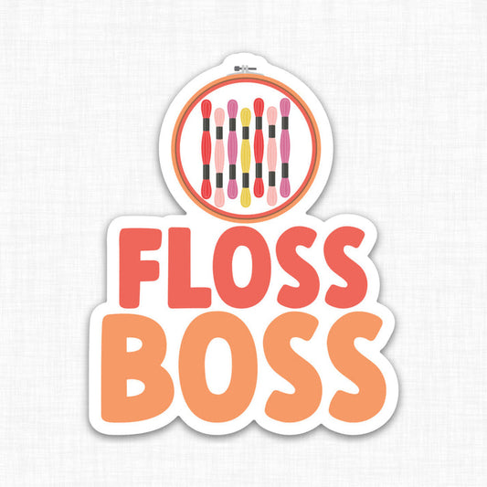 Stitchy Stickers Floss Boss Orange