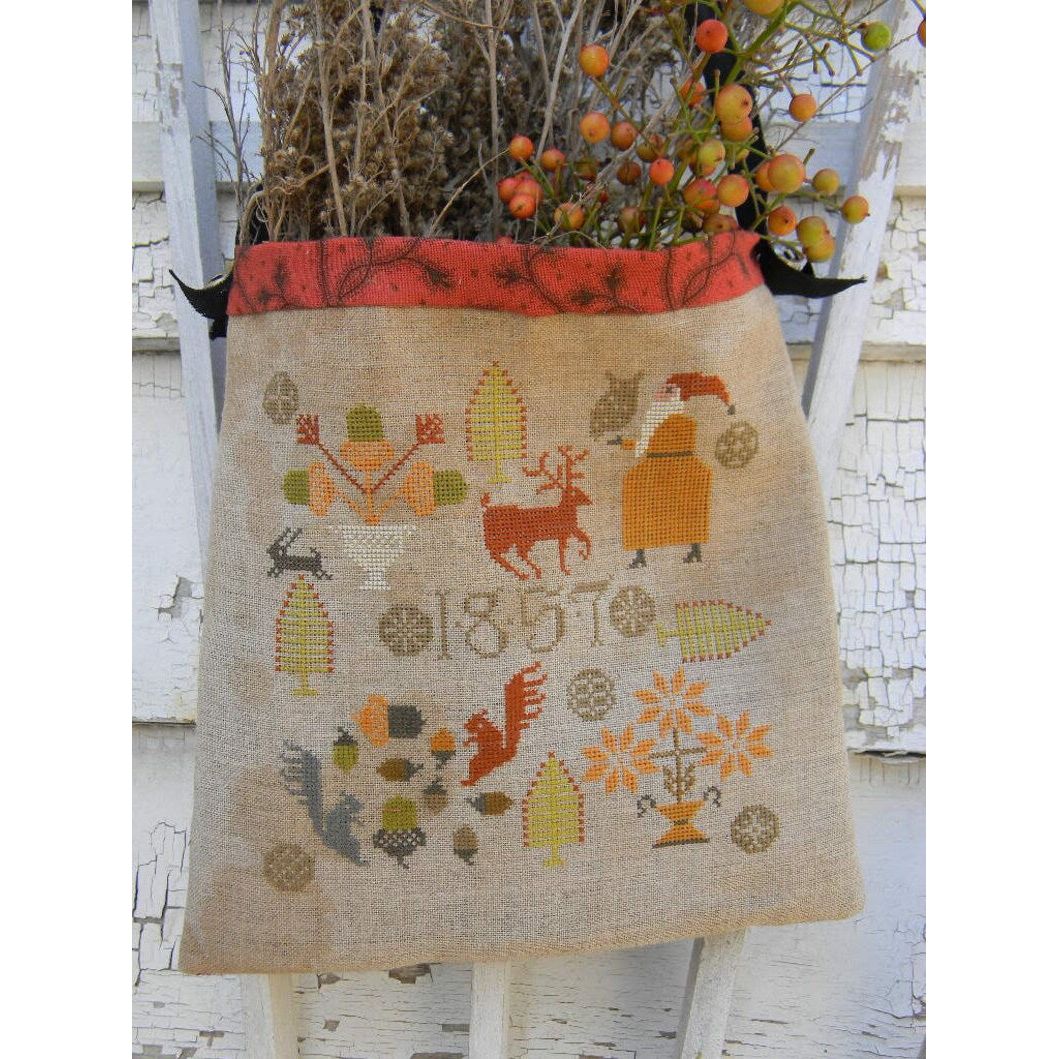 Woodland Christmas Pattern Colour and Cotton