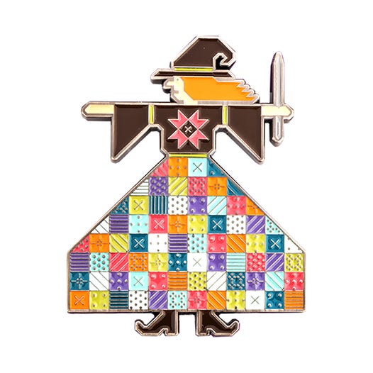 The Quilted Witch Enamel Needle Minder