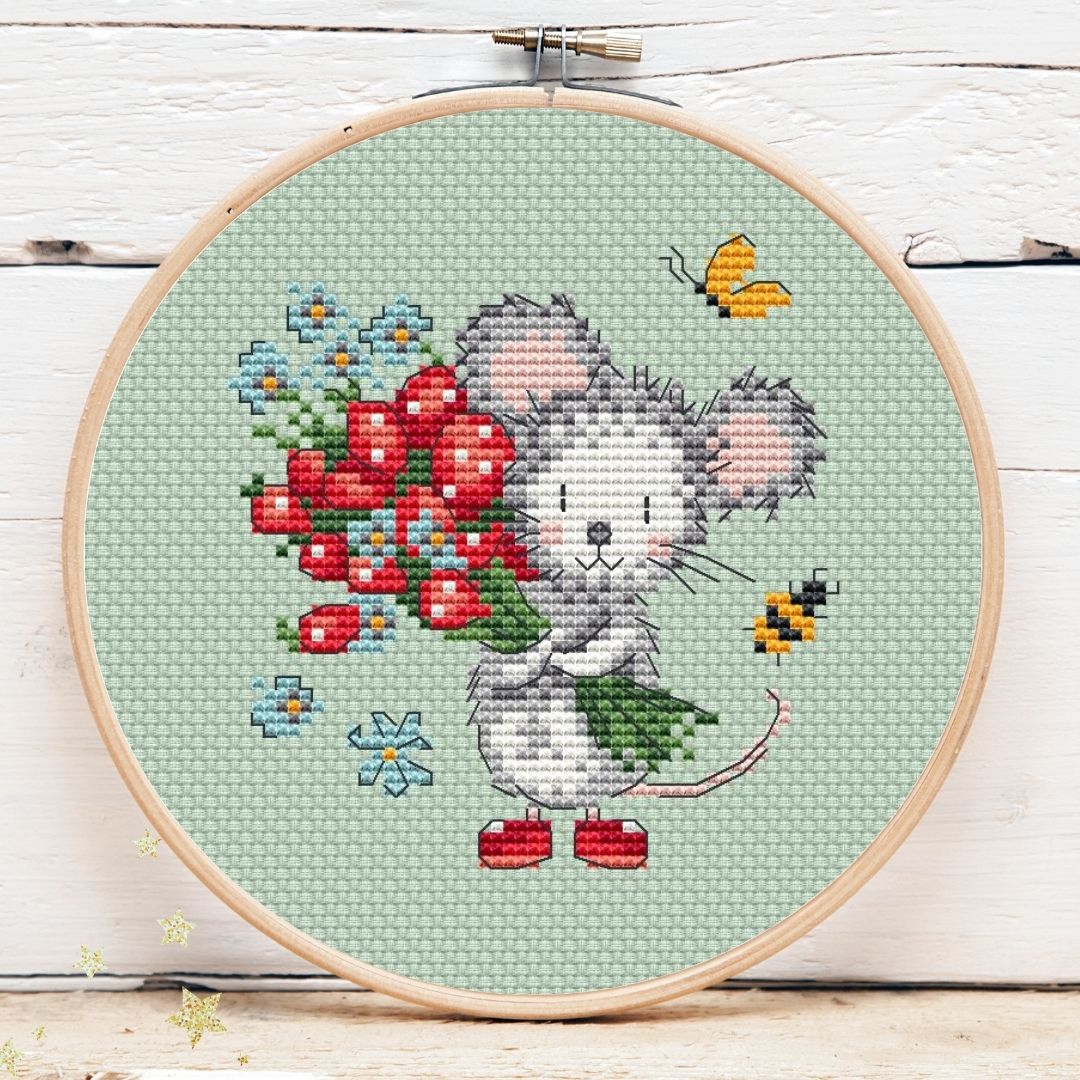 Strawberry Mouse Mini 2 Pattern
