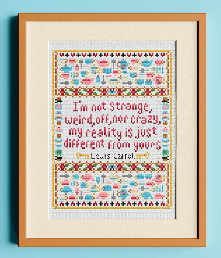 Lewis Carroll Quote Pattern