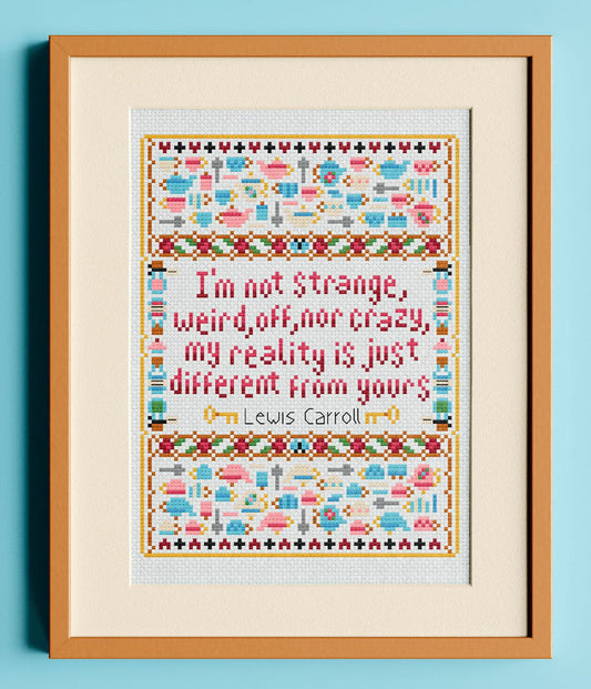 Lewis Carroll Quote Pattern