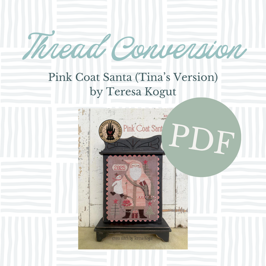 PDF Thread Conversion - Pink Coat Santa (Tina's Version) by Teresa Kogut