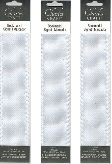 Charles Craft Lace Edged Bookmark 14 ct 10 5/8 x 2"