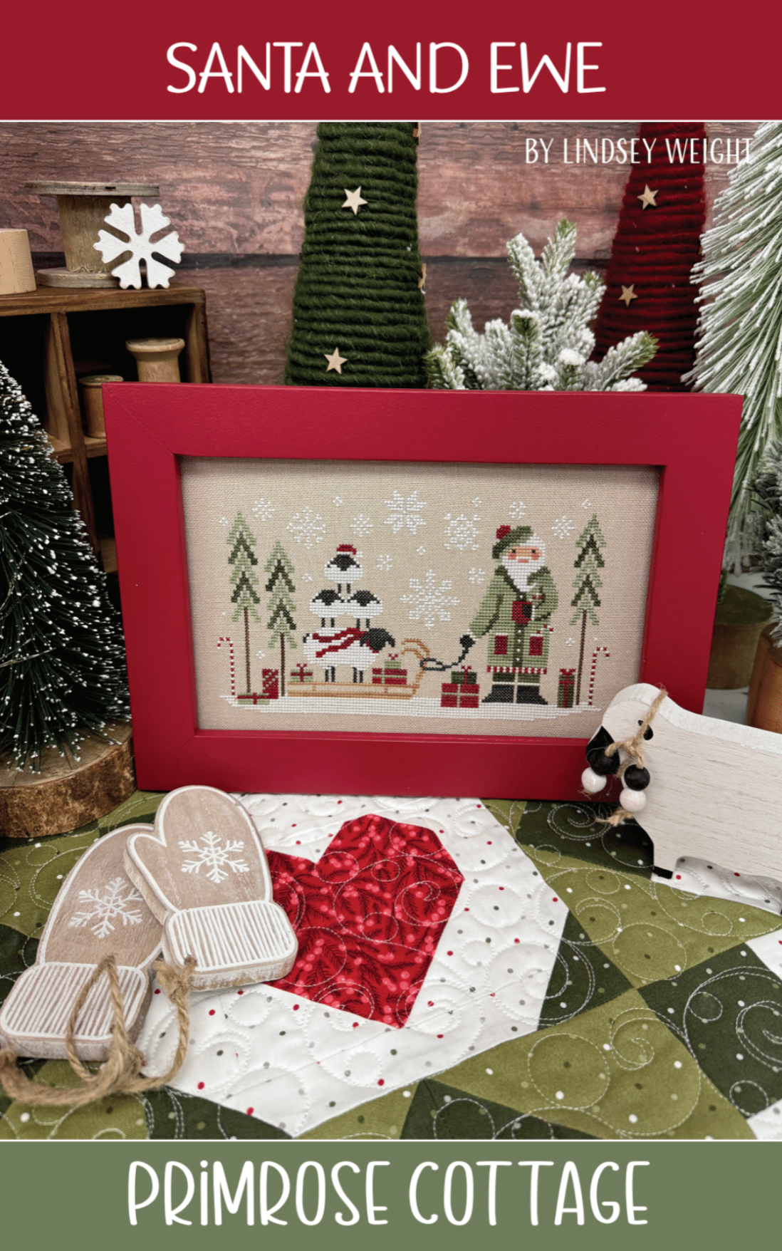 Santa and Ewe Pattern by Primrose Cottage Stitches