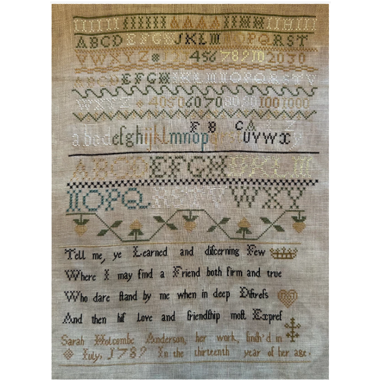 Sarah Holcombe Anderson 1789 Pattern